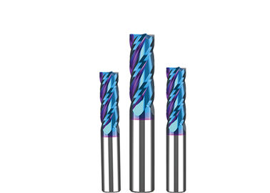 HRC55 ° Flat End Mill Cutter Hochleistungs-Wolframcarbide Fräsmaschinen Nano Coated 12%